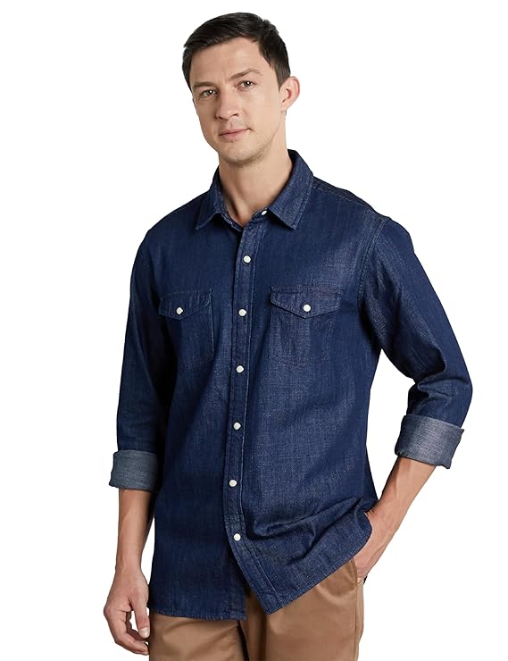 symbol-premium-mens-casual-cotton-denim-shirt-regular-fit