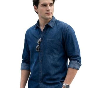 Urbano Fashion Men's Full Sleeve Regular Fit Casual Denim Shirt