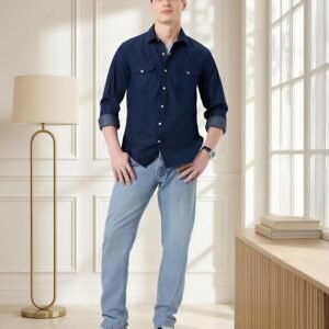 Symbol Premium Men's Casual Cotton Denim Shirt | Regular Fit | Available in Plus Sizes